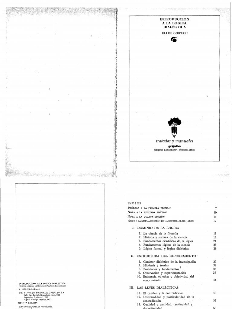 Gortari Eli De Introduccion A La Logica Dialectica Pdf Pdf