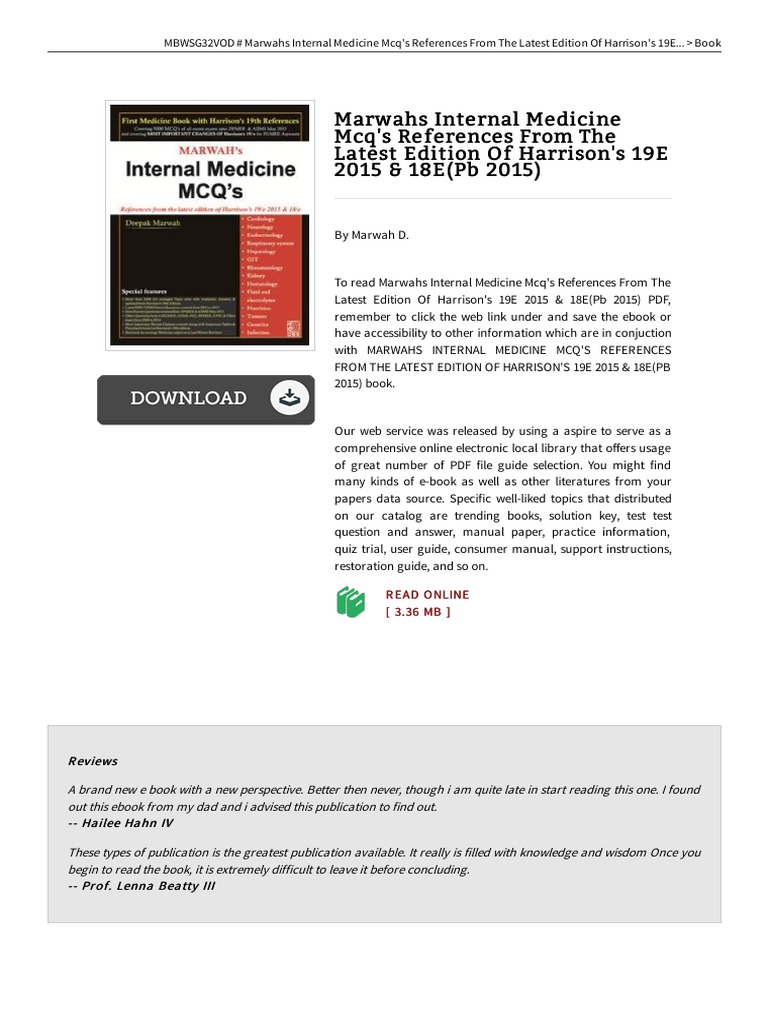 Marwah's Internal Medicine MCQs Guide | PDF | E Books | Information Science