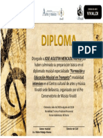 Diploma: Educación Musical en Trompeta" Modalidad Intensiva en El Centro Cultural de Artes y Música