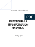 Bases para La Transformacion Educativa