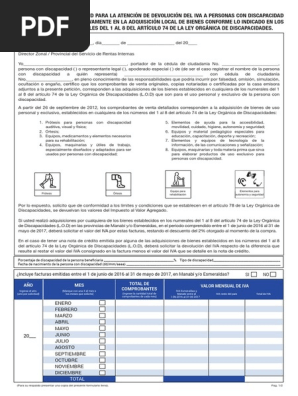 Solicitud Para Devolucion Del Iva A Personas Con Discapacidad