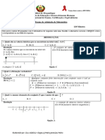 Exame de Admissão de Matemática Aos IFP's, IFEA's e EPF's PDF