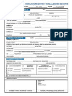 Cydula de Registro y Actualizaciyn de Datos PDF