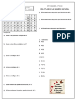 Atividades de Múltiplos - 6º Ano