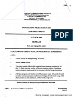 Kertas 1 Pep Akhir Tahun Ting 4 Terengganu 2002 - Soalan PDF