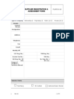 Supplier Registration & Assessment Form: Partnership Proprietary Public Ltd. Private Ltd.