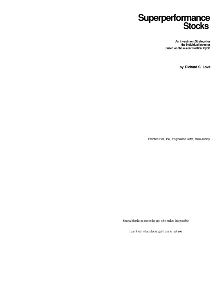 Superperformance Stocks | PDF | Business Cycle | Stocks