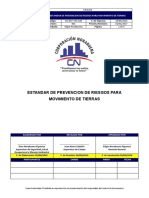 SGI-EST-V01-020 - Estandar de Prevencion de Riesgos para Movimiento de Tierras