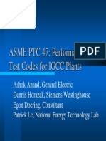 ASME PTC 47: Performance Test Codes For IGCC Plants