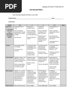 Rubric LNG401 Mock Interview