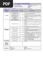 Job Safety Analysis Sheet: Erection & Use of Scaffolding