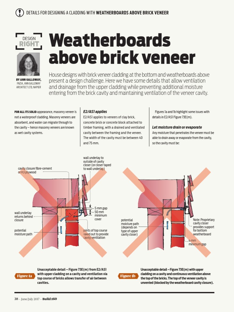 Designing an Effective Weatherboard and Brick Veneer Cladding System