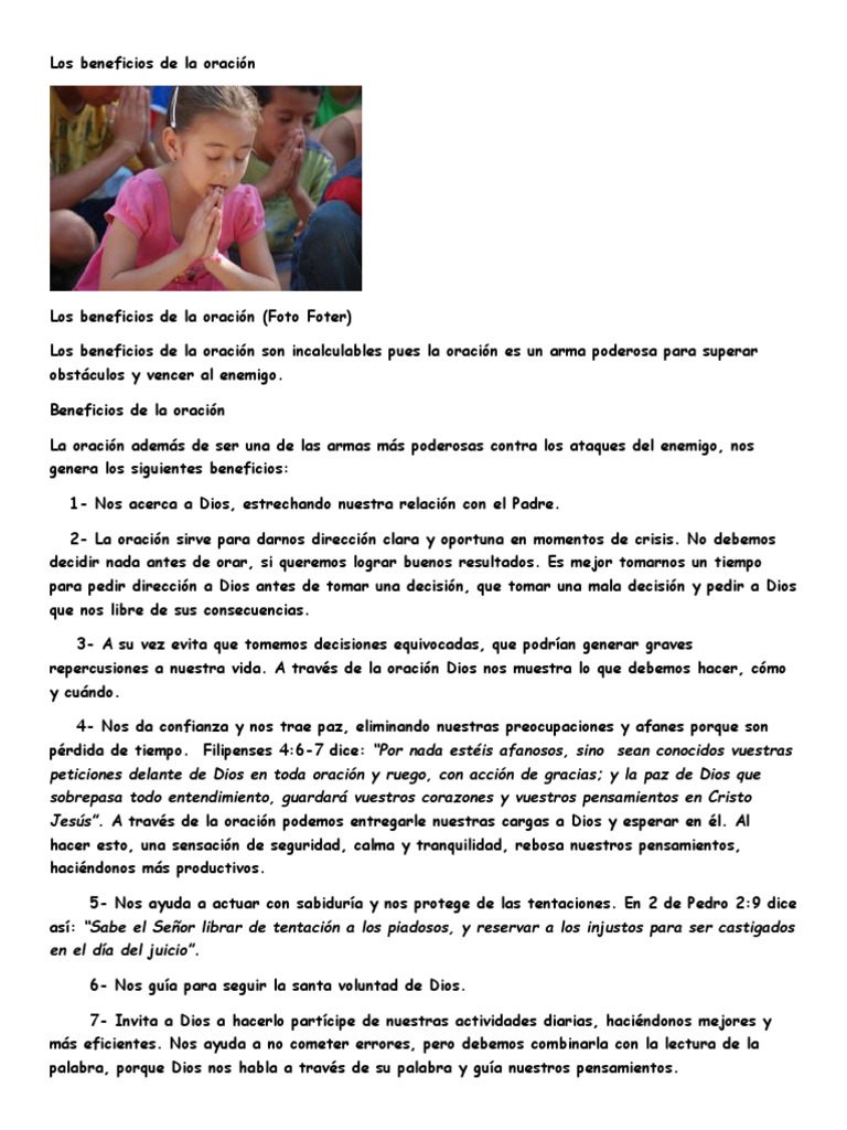 Los Beneficios de La FE | PDF | Fe | Oración