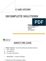 Incomplete Solutions Presentation
