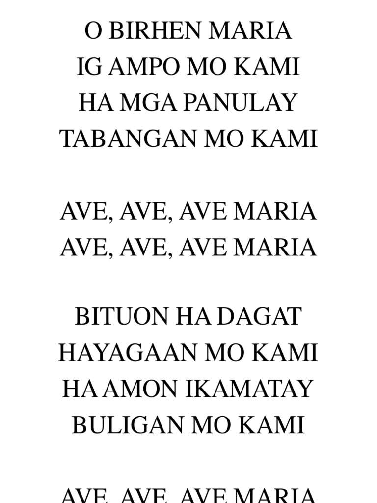 Lyrics (Church Songs) | PDF