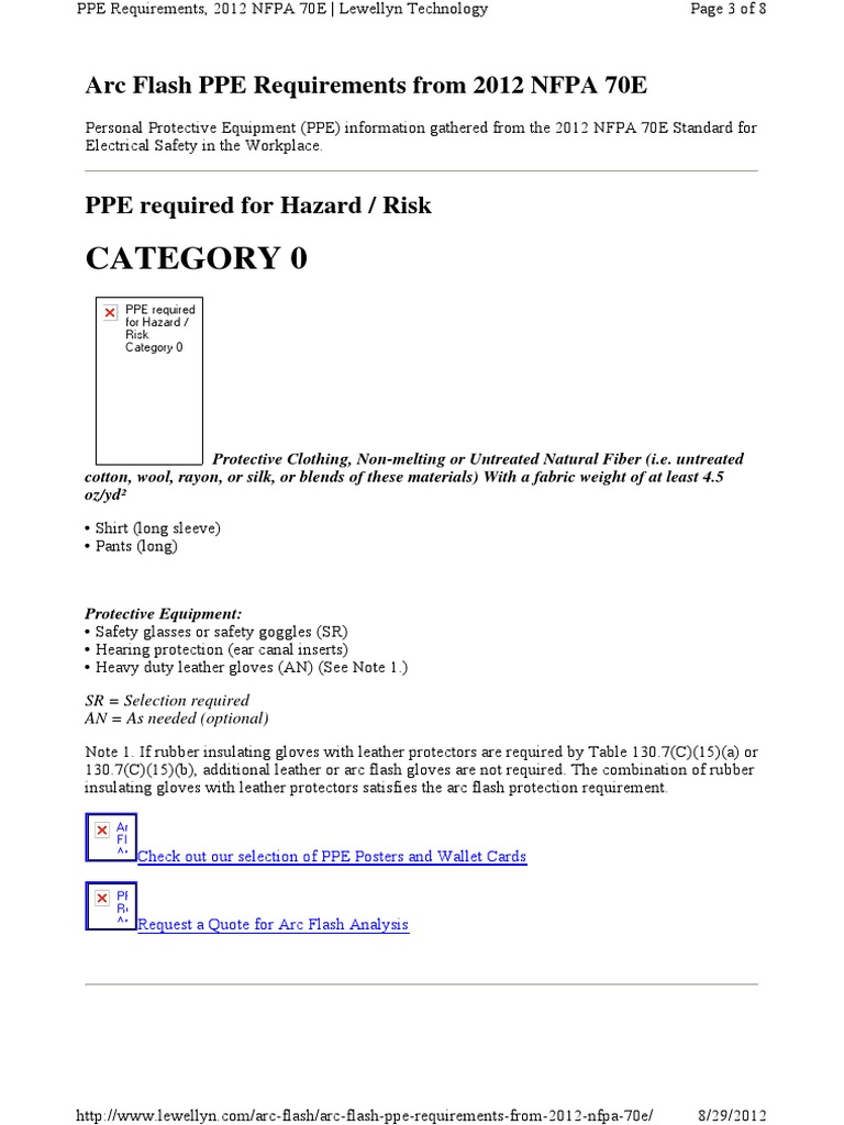 Arc Flash Ppe Requirements FR | PDF | Personal Protective Equipment ...