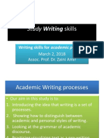 Writing for Academic Purpose March 2 2018