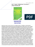Algebra Finita Y Lineal Definiciones Teoremas Y Resultados 76281721 PDF