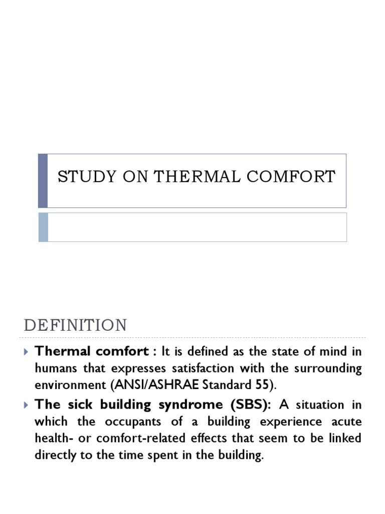 Understanding Thermal Comfort Factors | PDF | Technology & Engineering