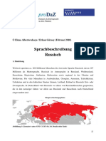 Sprachbeschreibung Russisch