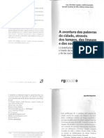 A Aventura Das Palavras Da Cidade, Através Dos Tempos, Das Línguas e Das Sociedades (2014) - Verbetes Selecionados