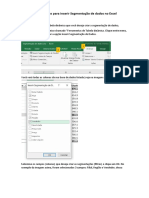 Passo A Passo para Inserir Segmentação de Dados No Excel