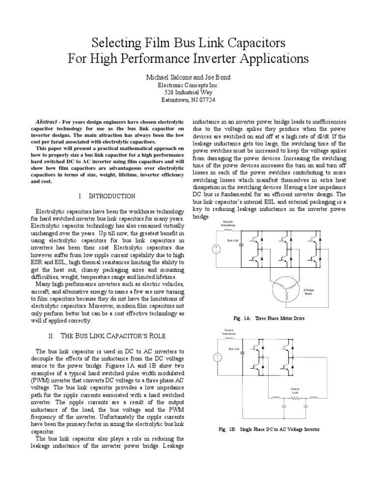 DC Link PDF | PDF | Capacitor | Power Inverter
