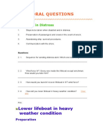 Oral Questions: Lower Lifeboat in Heavy Weather Condition