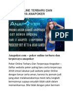 Poker Online Terbaru Dan Terpercaya Anapoker