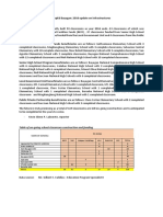 Table of On-Going School Classroom Construction and Funding