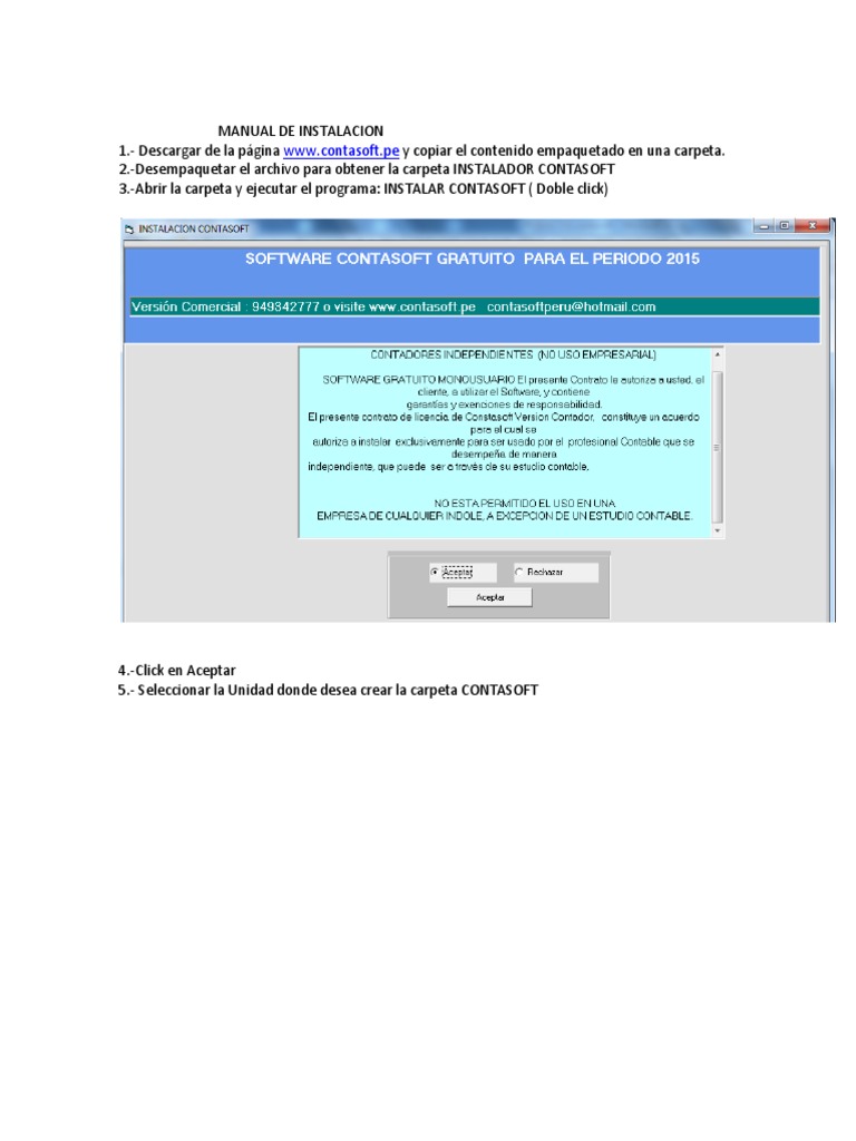 Instalación de Contasoft Paso a Paso | PDF | Informática | Negocios