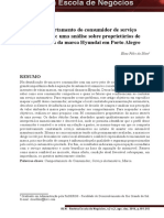 O Comportamento Do Consumidor de Serviço Automotivo: Uma Análise Sobre Proprietários de Automóveis Da Marca Hyundai em Porto Alegre