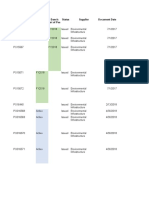 Purchase Order Status Supplier Document Date Dane's List of EIC Contracts Dane's List of Pos