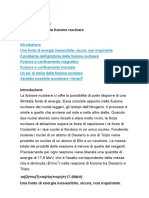 L'Importanza Della Fusione Nucleare