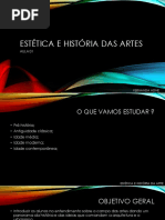 Estética e História Das Artes