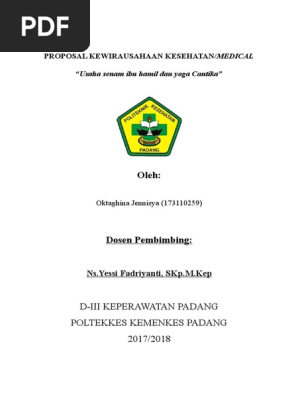 Proposal Kewirausahaan Kesehatan Doc