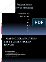 Presentation On Service Marketing: Presented By:-Roll No:-46
