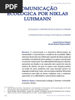 Comunicação Ecológica por Niklas Luhmann 