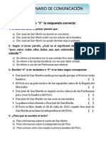 Cuestionario - Com - El Sueño de San Martín