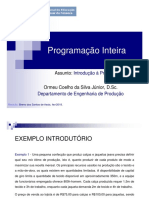 Aula 1 - Introdução À Programação Inteira - EaD - CEDERJ