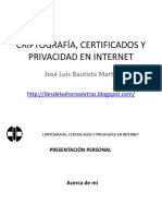 Criptografía, Certificados y Privacidad en Internet