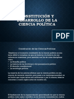 Constitución y Desarrollo de La Ciencia Política