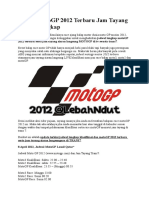 Jadwal MotoGP 2012 Terbaru Jam Tayang Trans7 Lengkap