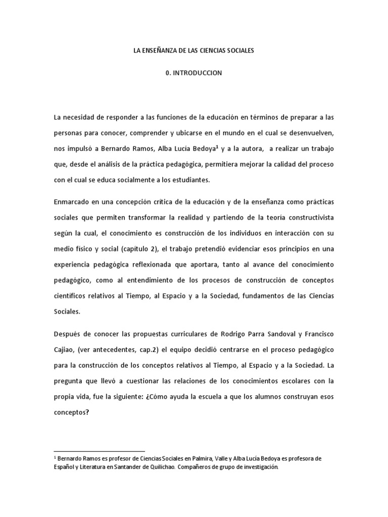 Mejora en la Enseñanza de Ciencias Sociales | PDF | Science | Conocimiento