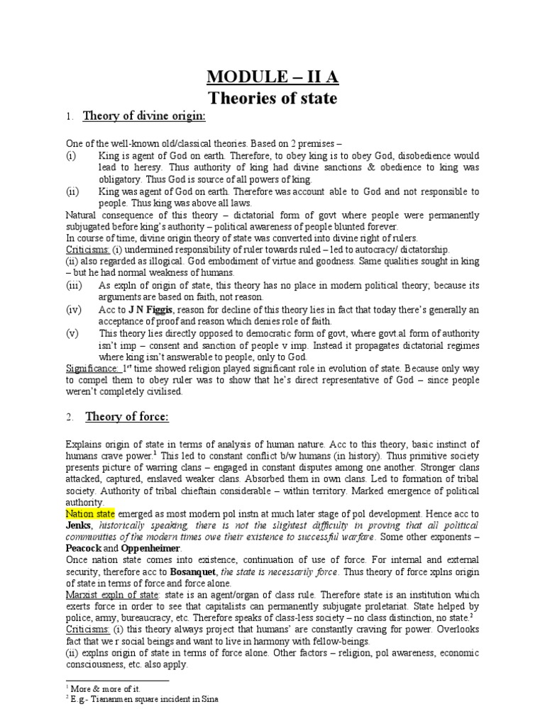 Political Science Notes 2 | PDF