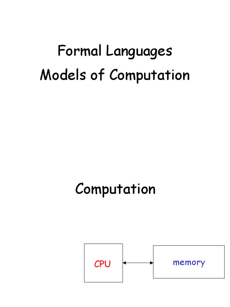 Theory of Computation Lect1-2 | PDF | Input/Output | Theory Of Computation