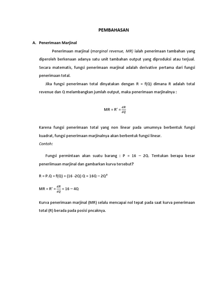 Contoh Soal Fungsi Utilitas Dalam Matematika Ekonomi