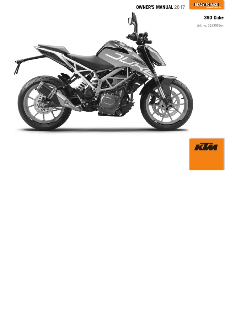 Manual KTM Duke 390 2017 ENG | PDF | Switch | Vehicles