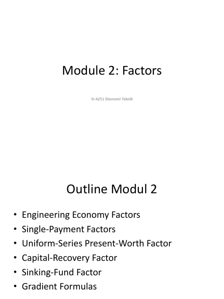 Module 2 Factors | PDF | Interest | Present Value