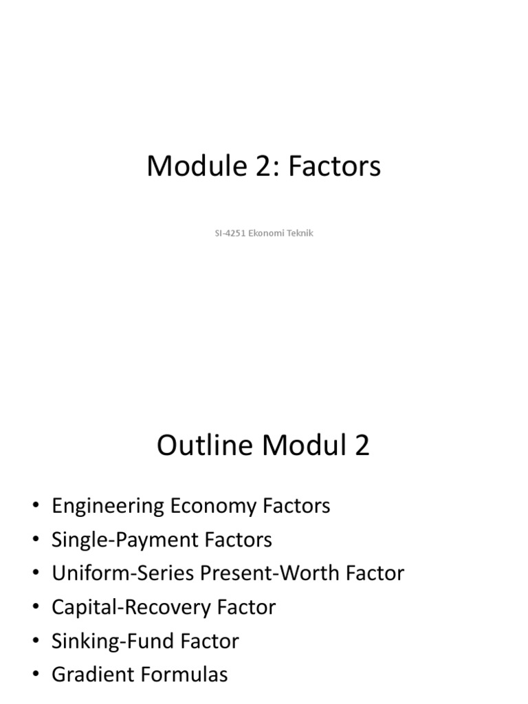 2 Module 2 Factors Ppt Interest Present Value